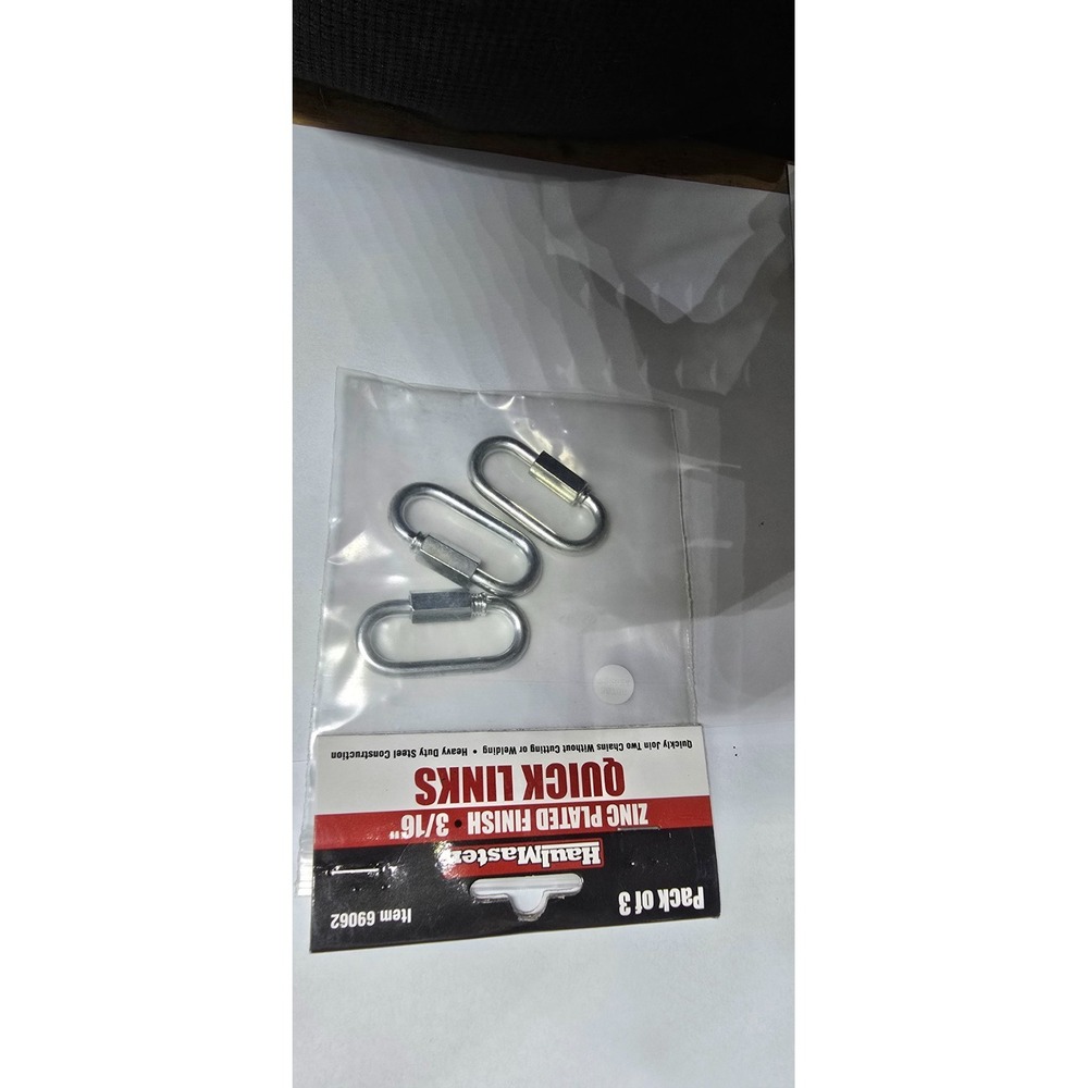Haul Master Quick Links Zinc Plated 3/16" Steel